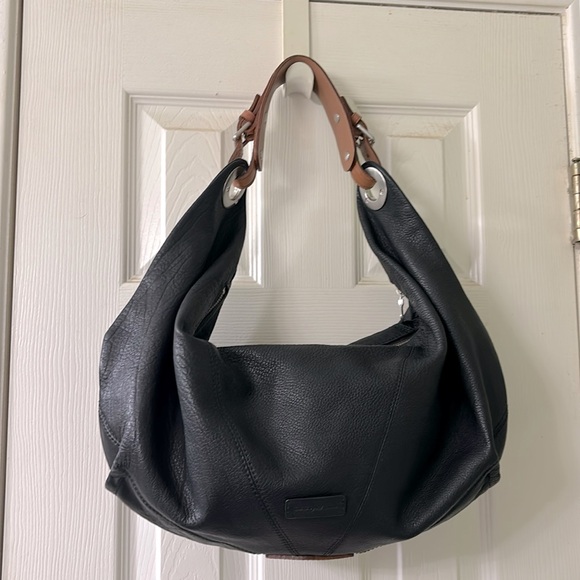Christopher Kon Black Textured Leather Accessory - Picture 1 of 6